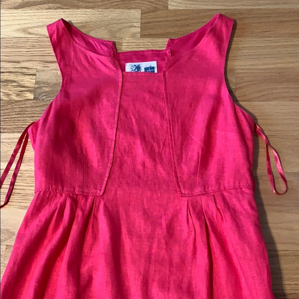 📍FIRM📍Anthropologie Linen dress 💕Hot pink